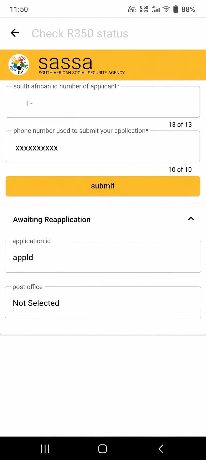 awaiting reapplication pending